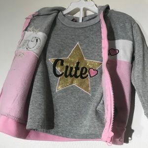 Girls light jacket and sweater